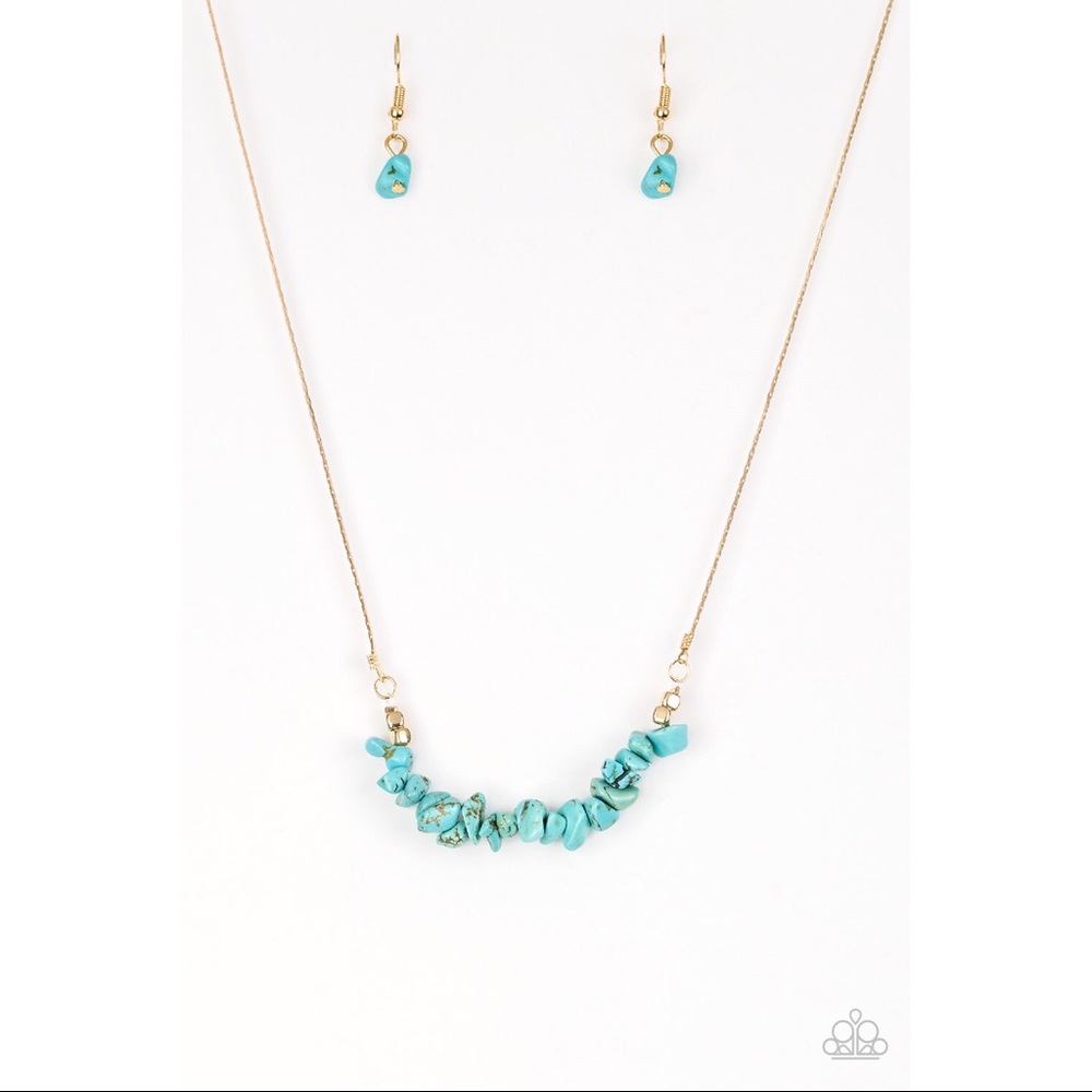 Crackled stone necklace